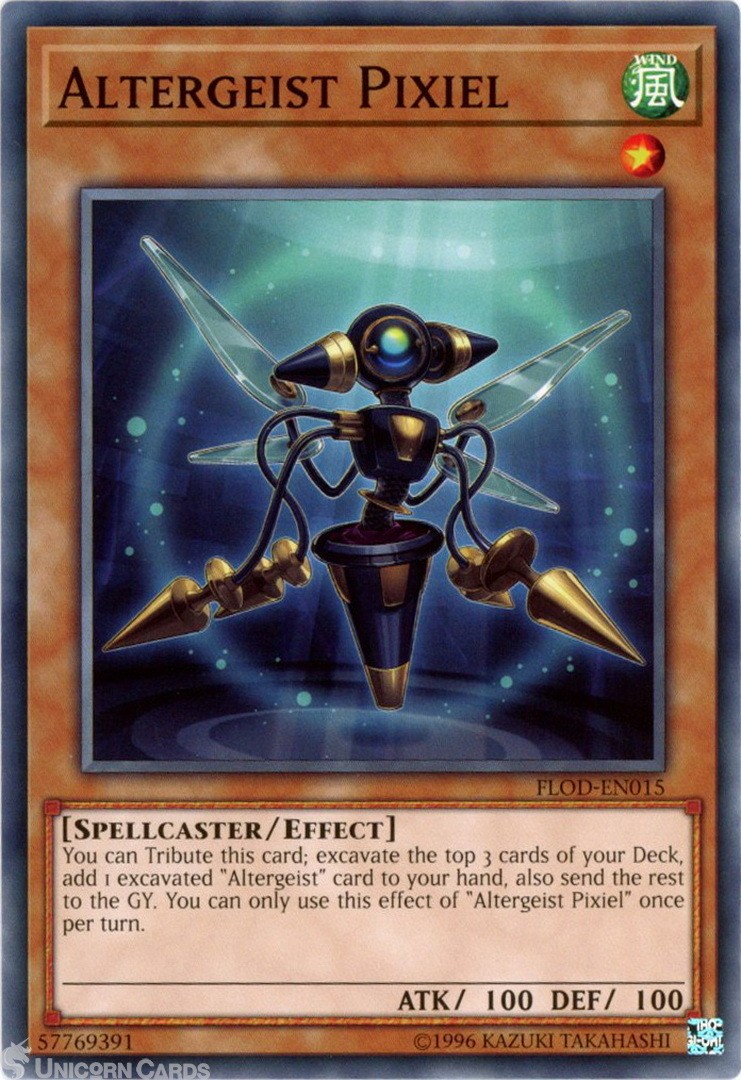 FLOD-EN015 Altergeist Pixiel Common UNL Edition Mint YuGiOh Card