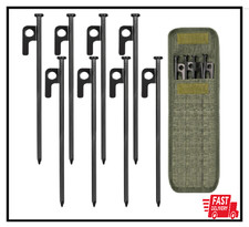 8 Pack 8In Heavy Duty Forged Steel Tent Stakes, with Storage Bag, for Camping