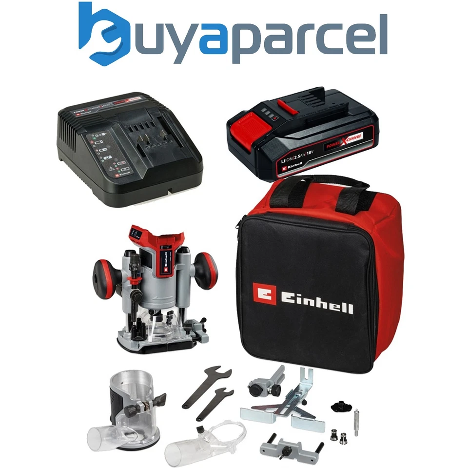 Einhell Power 18v X-Change TP-RO 18v Cordless Brushless Router Plunge Base 2.5ah