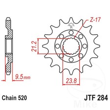 JT Front Sprocket 12 Tooth 520 Pitch JTF284.12 Fits Honda CRF 450 2002-2024