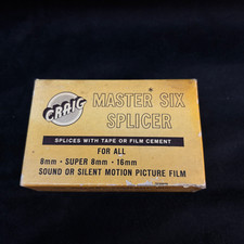 Craig Master Six Splicer. 8mm, Super 8, and 16mm. Clean with Instruction Manual
