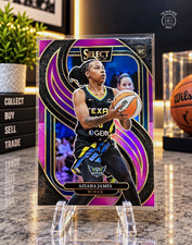 2025 Panini Select WNBA Aziaha James RC #174 Purple Prizm /99 Dallas Wings