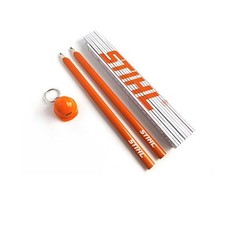 Stihl Zimmermannsbleistifte + Zollstock + Schl&uuml;sselanh&auml;nger Helm