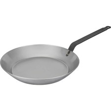 MATFER BOURGEAT BLACK STEEL ROUND FRYING PAN, UPGRADED VERSION, 8.62" 062001