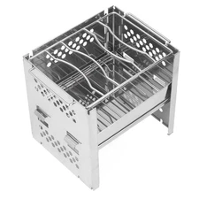 Wood Burning Camp Stoves, Potable Folding Stainless Steel Backpacking Stove, ...