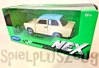 Welly Nex Models Trabant 601 Trabbi Beige Blau Modellauto 1:24 Ab 8 Jahre