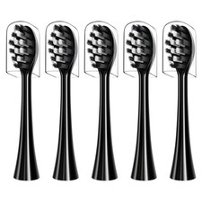 Replacement Toothbrush Heads Compatible with Gleem 1 Count Pack of 5 , Black