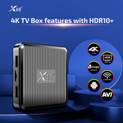 Smart TV BOX - X98   2.4G/5G Media Player ideal für IPTV