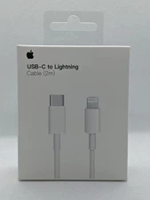 Genuine Apple MKQ42ZM/A USB-C to Lightning 2m/6ft Charging Cable - White