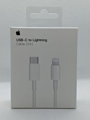 Genuine Apple MKQ42ZM/A USB-C to Lightning 2m/6ft Charging Cable - White