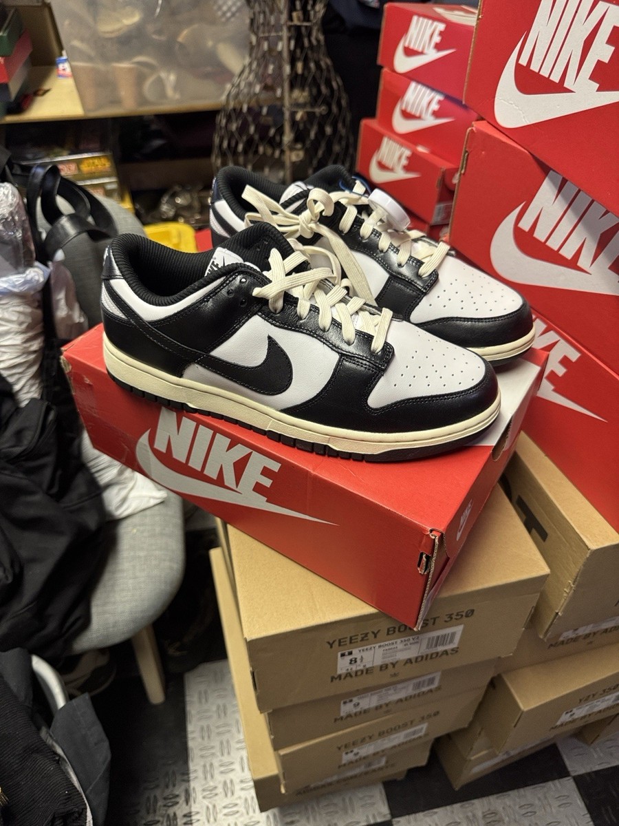 NIKE DUNK LOW VINTAGE BLACK WHITE PANDA SIZE 9M/10.5wFQ8899-100