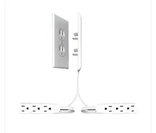 Sleek Socket Outlet & Plug Concealer With Concealer Kit (2- 3 Ft Power Strips)