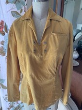 1950s Thunderbird Fashion Prescott Arizona Vintage Yellow Corduroy Shirt XS/S