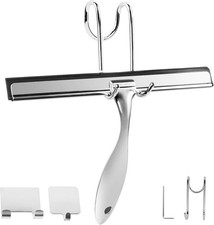 All-Purpose Stainless Steel Shower Squeegee Come with S 10"W x 7.09"H, Silver