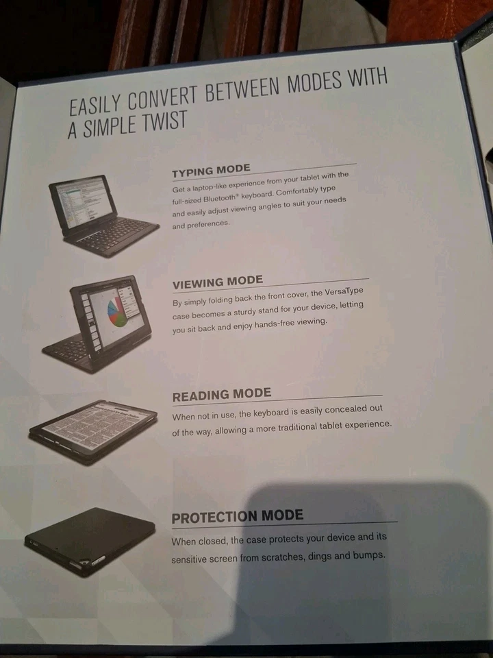 Targus VersaType 4-in-1 Keyboard Case for iPad Air And iPad Air 2  New In Box   - Image 2 of 4