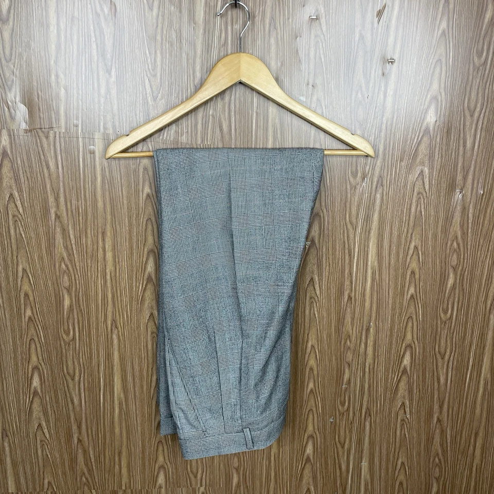 Traje de 2 piezas Hickey Freeman para hombre 40R 34x30 gris multicolor lana a cuadros hecho en EE. UU. Foto 2 de 4