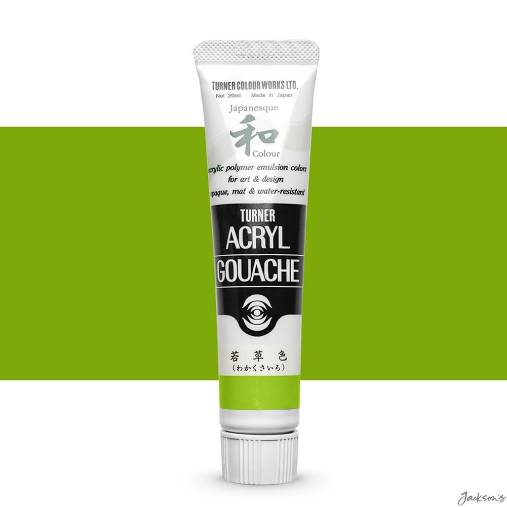 Turner Acrylic Gouache Paint Japanesque Texture 20ml Japanesque Green Light 343