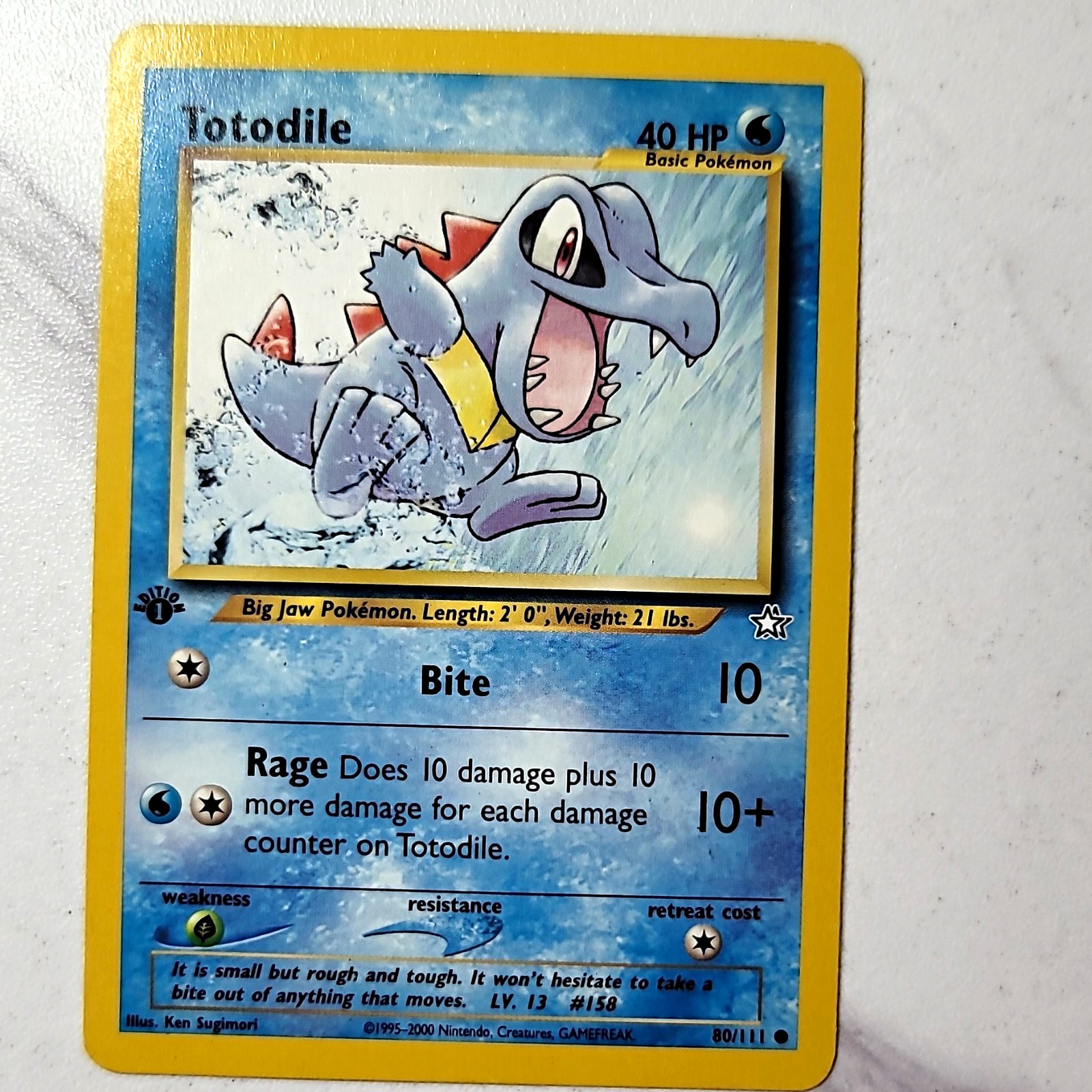 The Pokémon Company 1st Edition Totodile Neo Genesis #80/111 Regular English
