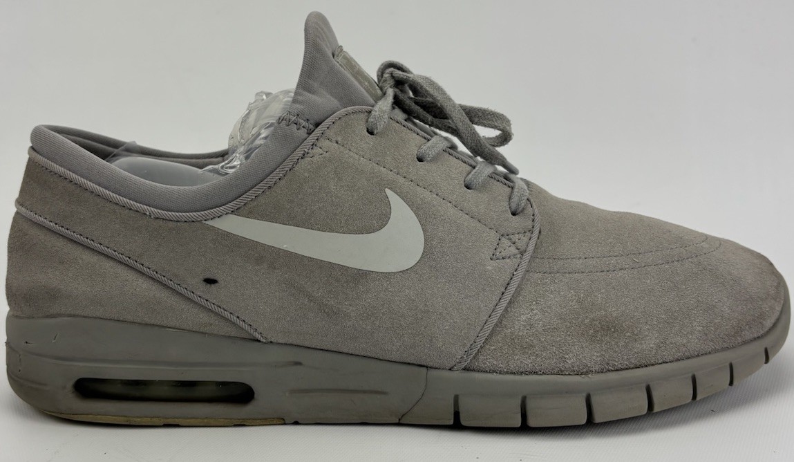 SAOLA Scarpe da skateboard Nike SB Stefan Janoski Max da uomo taglia 12 argento 685299 007