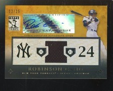 2010 Topps Tribute Gold Robinson Cano Yankees Relic Patch AUTO 12/25