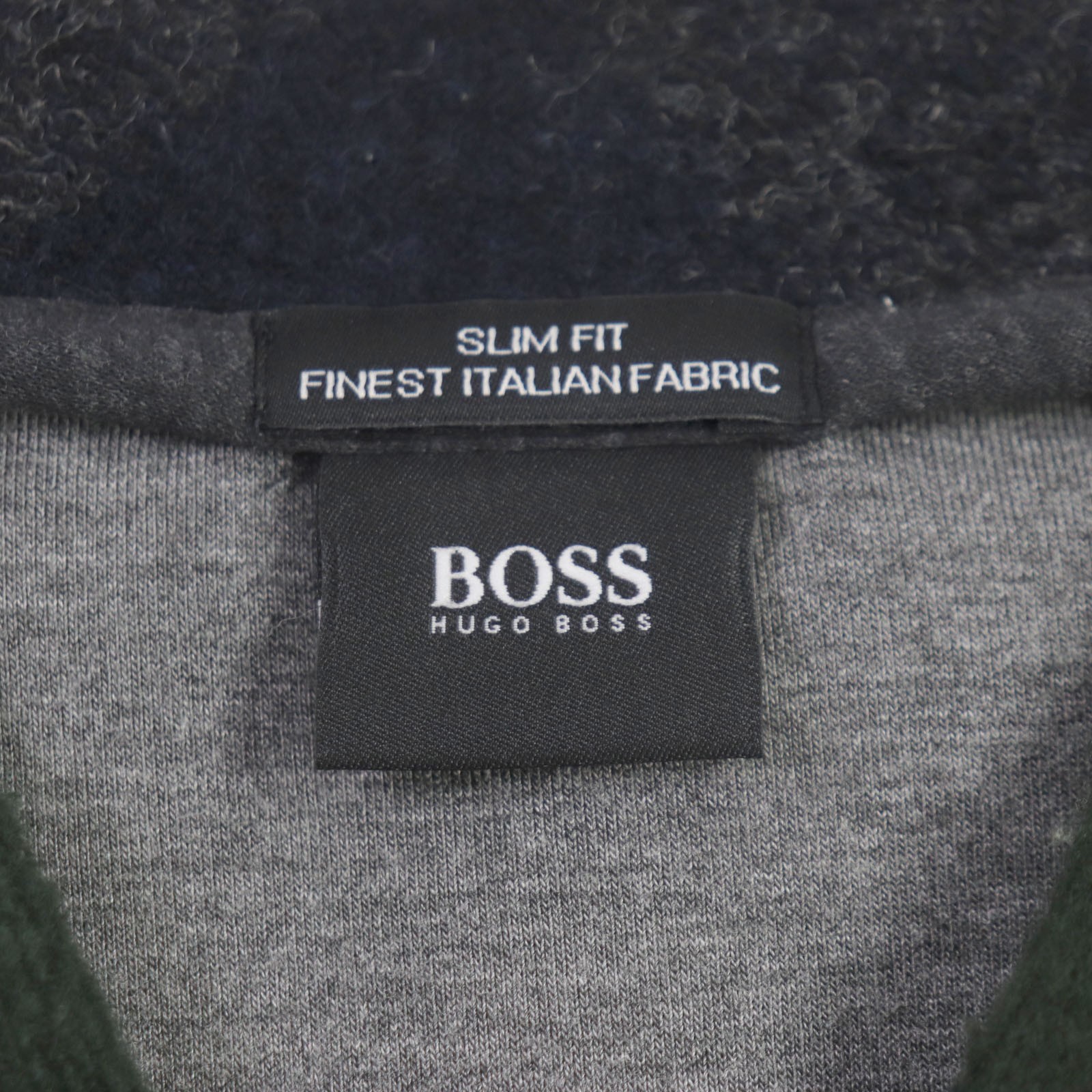 HUGO BOSS Men's Slim Fit Finest Italian Fabric Argyle Wzip Blouson Green Navy S thumbnail 8