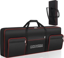 76 Key Keyboard Case Soft Padded Piano Case with Handle and Adjustable Shoulder