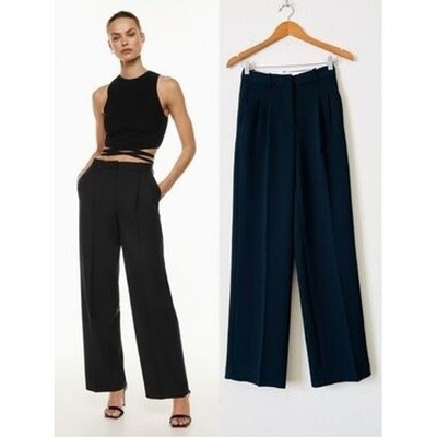 Wilfred Aritzia The Effortless Pant Black High Waisted Wide Leg Trouser Size 4