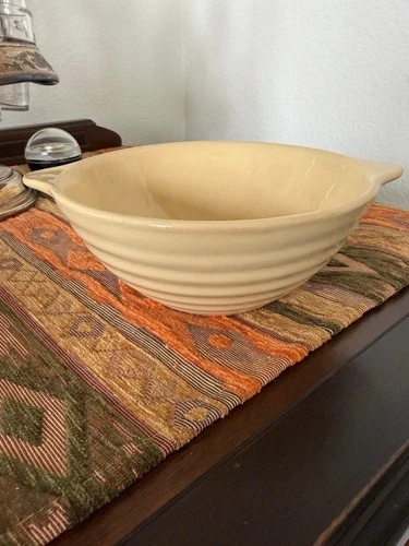 Bauer Pottery Ring Lug Soup Bowl IVORY Vintage