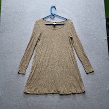 Derek Heart Women Dress M Olive Sweater Scoop Neck Pullover