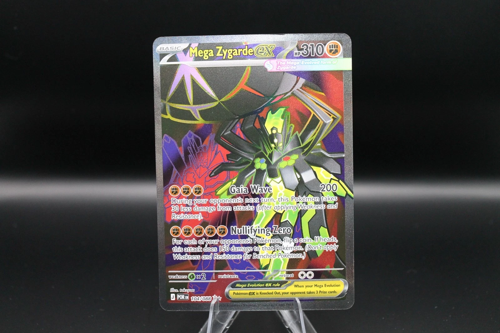 Mega Zygarde ex 104/088 Me03: Perfect Order Holo Lightly Played