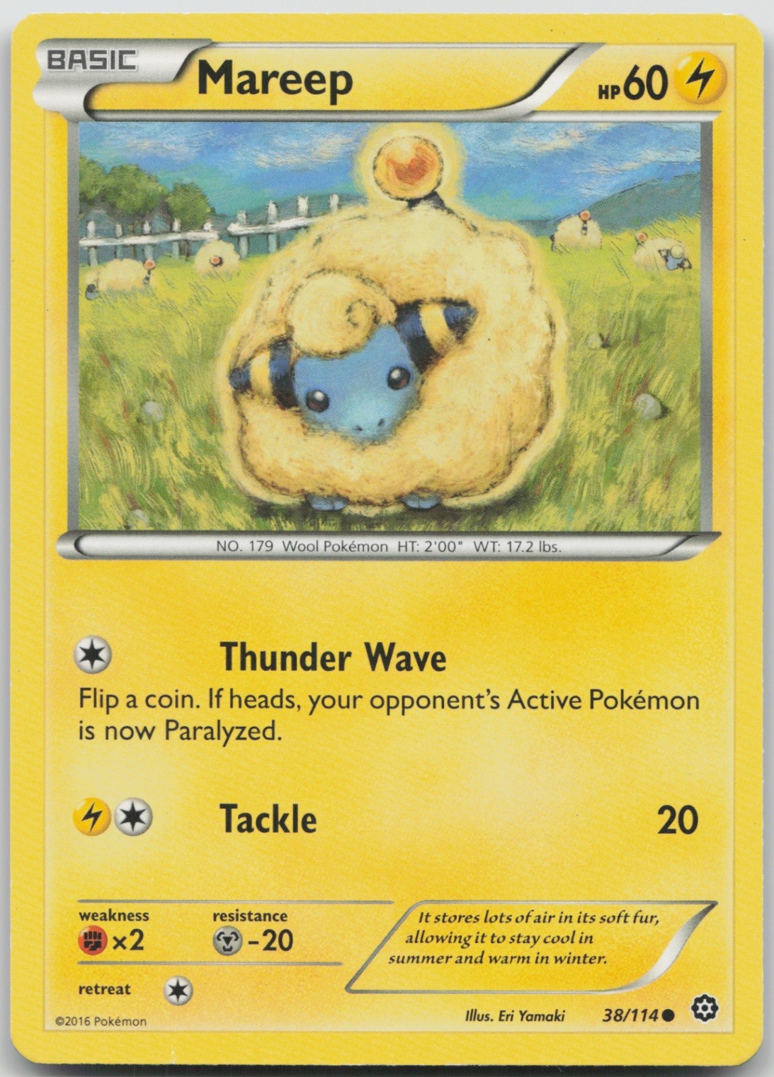 Mareep 38/114 Common XY - Steam Siege LP Normal