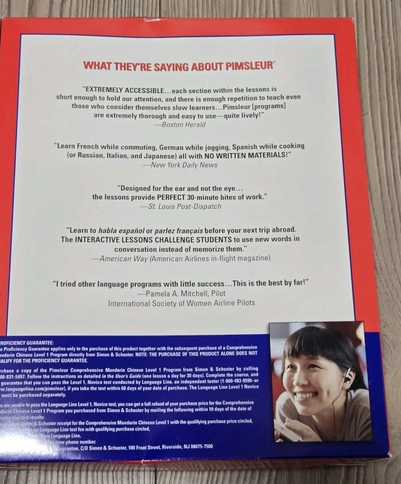 Pimsleur Conversational Mandarin Chinese Lessons 8 CDs NEW Language Audio Discs - Image 2 of 4