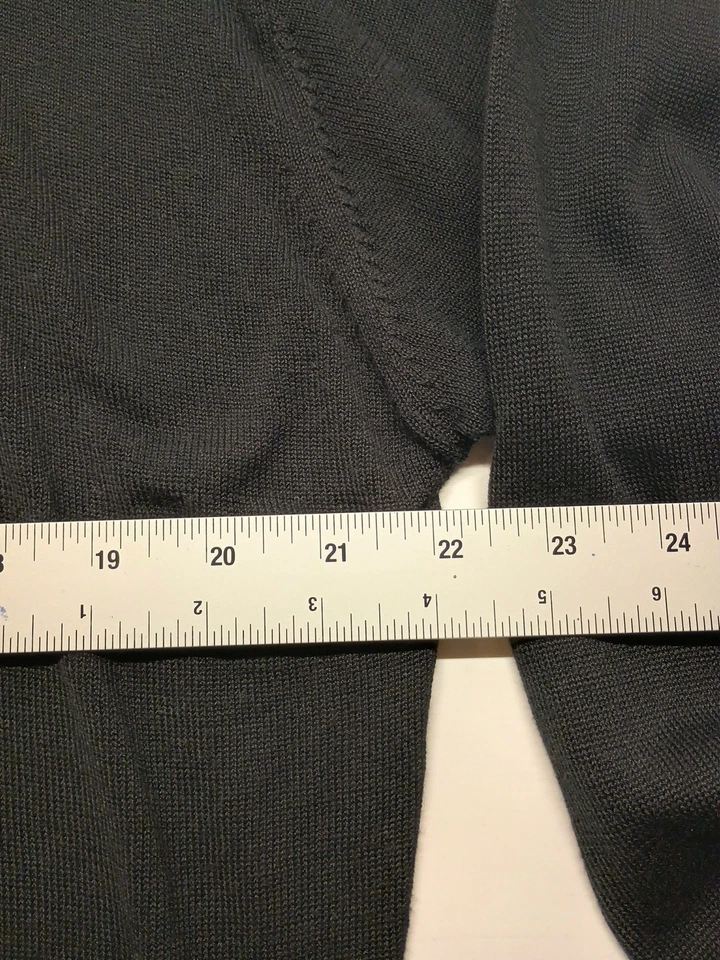 Men's Pronto Uomo Pullover 2XL Sweater Black Silk Cotton Blend - Image 4 of 4