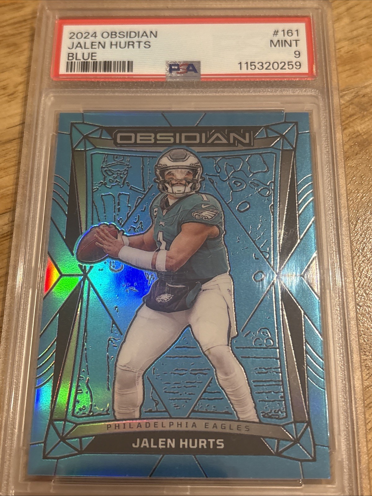 2024 Obsidian Jalen Hurts #161 Blue /25 PSA 9 Philadelphia Eagles
