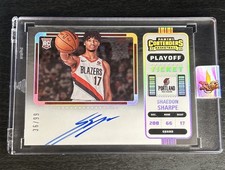 2022-23 SHAEDON SHARPE AUTO /99 Contenders Playoff Variation Ticket Rookie Card