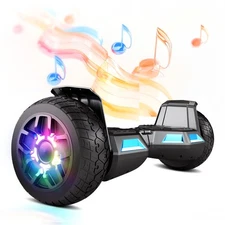 NEW 8.5'' Wheel LED light Hoverboard Off-Road Bluetooth Electric Self-Balancing