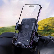 360° Adjustable Motorcycle Phone Mount Quick Release Bike Phone Holder Security