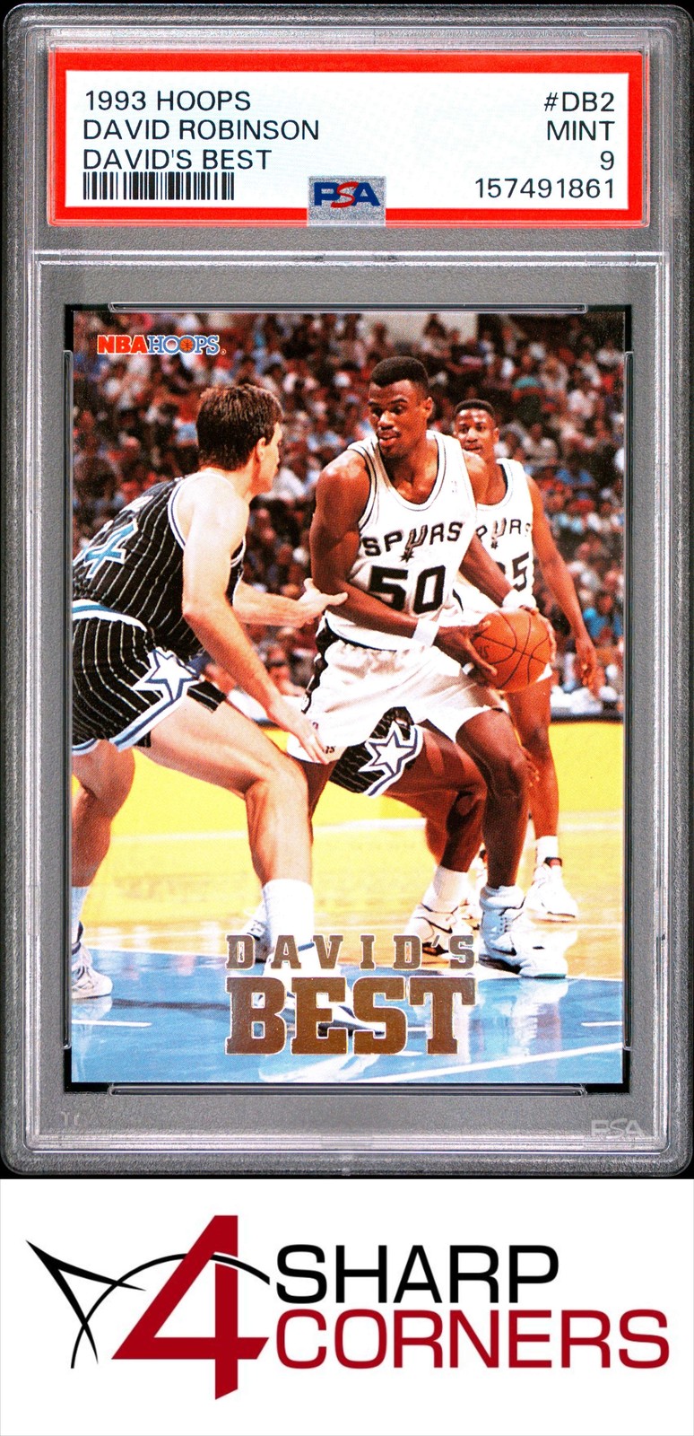 David Robinson #DB2 Basketball Cards 1993 Hoops David's Best trading card — raw and PSA graded price guide