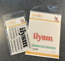 Simon Says Stamp ILYSM Clear Stamp Set and Matching Die Set New in Packages