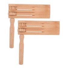 2 Pcs Wooden Rattle Shaker Instrument Mexicanas Spinning Ratchet