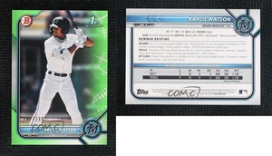 2022 Bowman Prospects Neon Green Border /399 Kahlil Watson #BP-3
