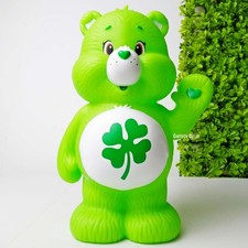 Banco Care Bears Verde Oso Buena Suerte PVC Figura Dinero Hucha 9" Trébol