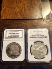 Estate Find (2) 1987 S ,P  Constitution NGC 1-S- PF69 Ultra Cameo & 1-P- MS69