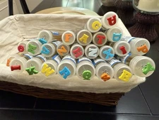 Dill Buttons Primary Colored Alphabet Buttons (Lot of 419)
