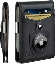 SERMAN BRANDS Money Clip Wallet - Mens Wallets Charcoal Black Transformer Air 