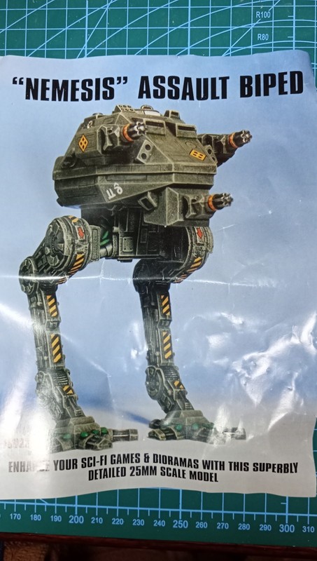 Nemesis Assault Biped Grendel Miniatures resin oop