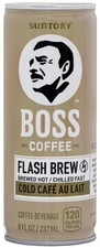 Boss Coffee By Suntory - Japanese Flash Brew Coffee Milk 8Oz 12 Pack Imported 14.83 per pound