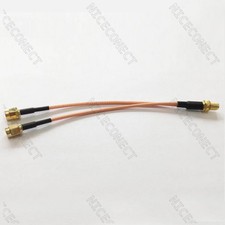 3pcs SMA Female to 2x SMA Male Pigtail Coaxial Combiner Cable RG316 30cm Y Type