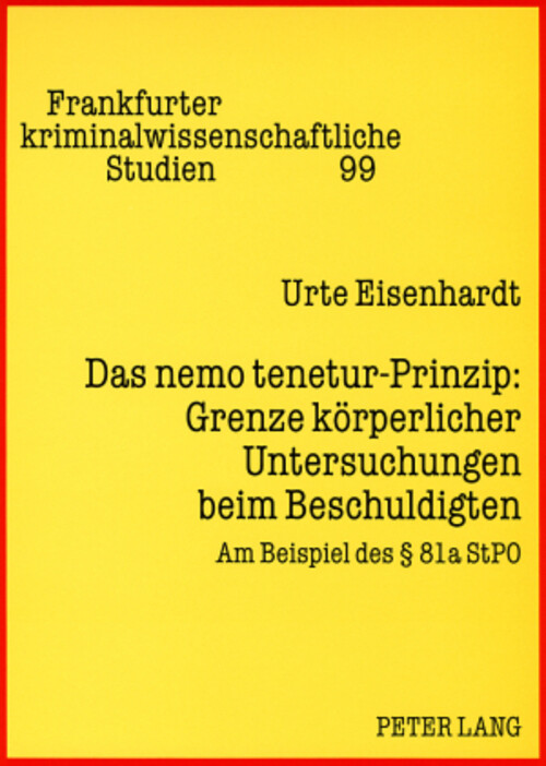 Thumbnail - Das Nemo Tenetur-prinzip: Grenze Körperlicher Untersuchungen Beim