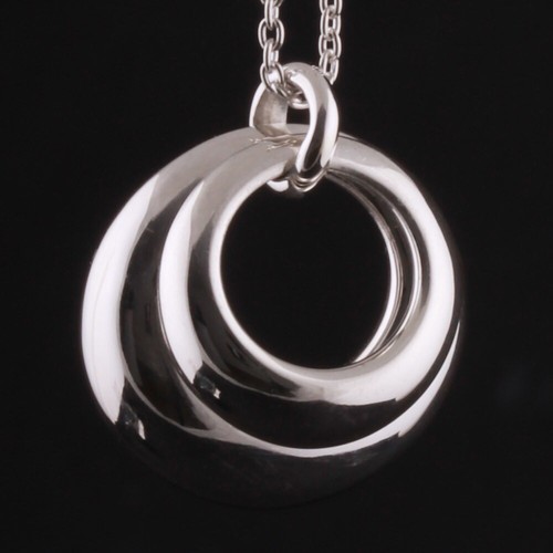 GEORG JENSEN Sterling Anhänger # 501B. Silber, Curve. Regitze Overgaard. NEU!